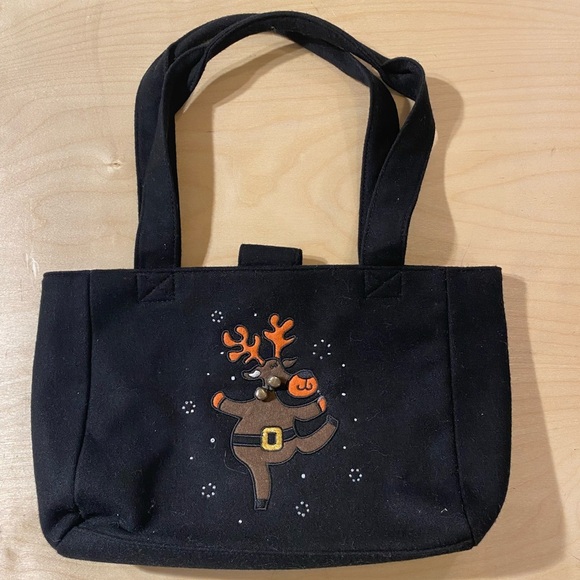 Holiday Purse with Dancing Reindeer (KK) - Picture 1 of 10